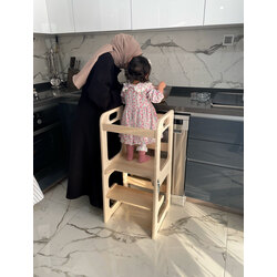 MONTESSORİ ÖĞRENME KULESİ + AKTİVİTE MASASI ( MAMA MASASI)