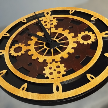 Racsen Design – Steampunk Ahşap Duvar Saati