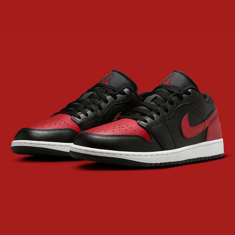 Air Jordan 1 Low “Bred Twist” Black/Varsity Red-Summit White