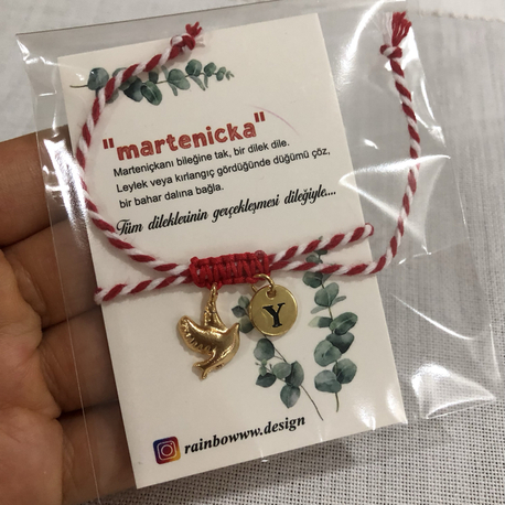 Kuş harfli sembol Marteniçka bileklik 