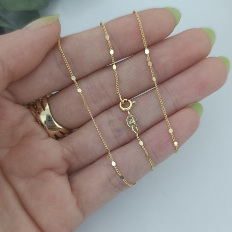 24K Renkte Xuping 45 cm İnce Pullu Zincir Kolye 