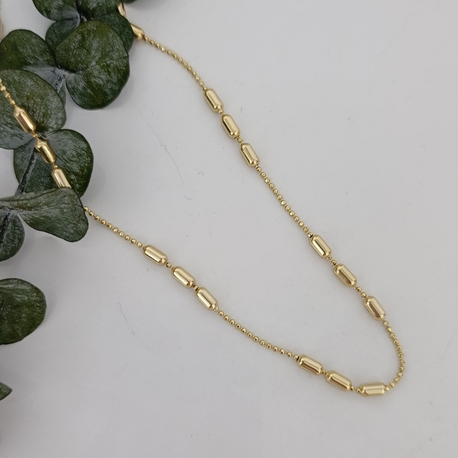 14K Renkte Xuping 45 cm Cylinder Zincir Kolye 