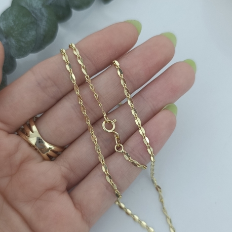14K Renkte Xuping 50 cm Aynalı Zincir Kolye 
