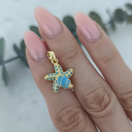 14K Renkte Xuping Deniz Yıldızı Kolye Ucu 