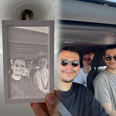 Kişiye özel litophane fotoğraf