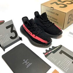 Yeezy 350 v2 Black Red 