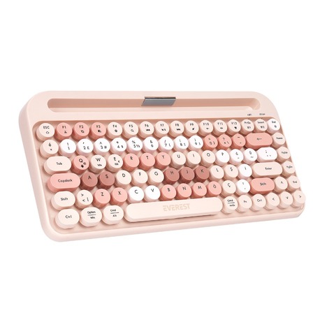 Everest KB-98 LATTE 2.4G+BT1+BT2 Çoklu Cihaz Bağlantılı Q Kablosuz klavye