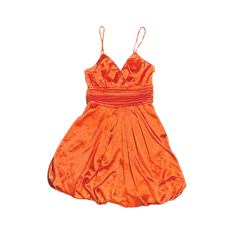 Satin bubble hem dress