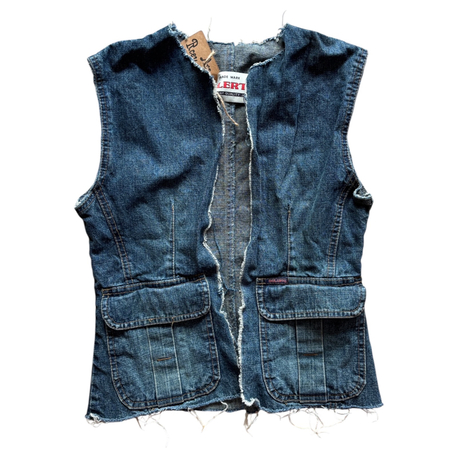 Raw Edge Denim Vest