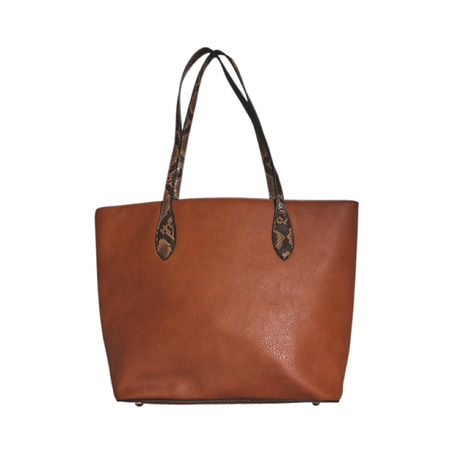 Snakeskin Handle Shoulder Bag