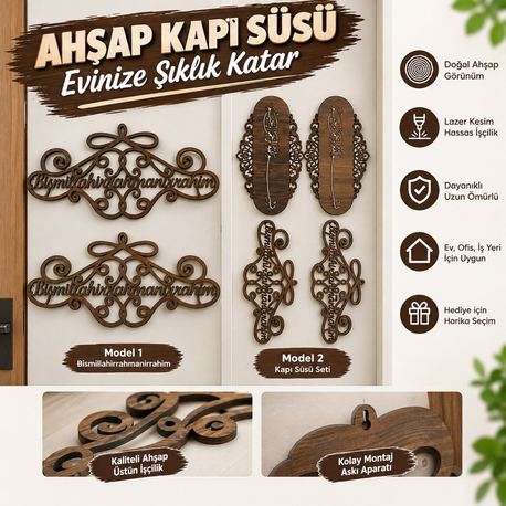 Lazer kesim kapı süsü
