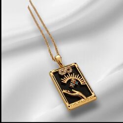 Tarot Gold Çelik Kolye 