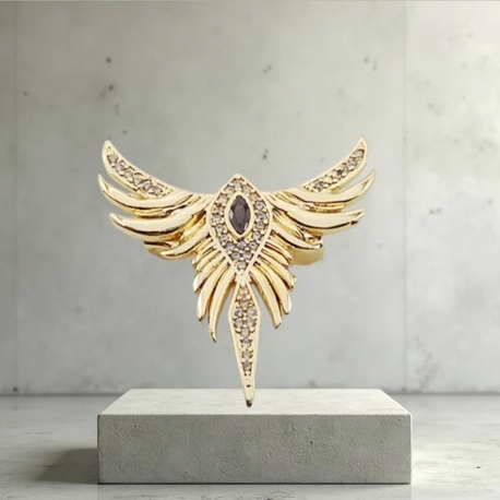 Anka Kuşu Gold Broş