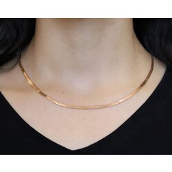 İtalyan çelik kolye rose gold