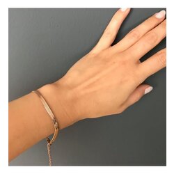 İtalyan bileklik Çelik rose gold