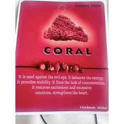 Coral Taşlı Bileklik