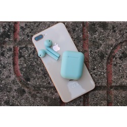 i12 Mat Buz Mavisi Renkli TWS Airpods Kulaklık