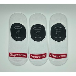 3'lü Unisex Supreme Desen Babet Çorap