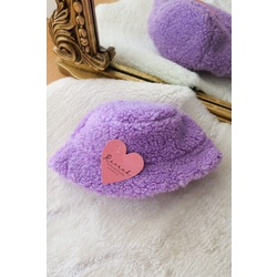Lila Peluş Şapka