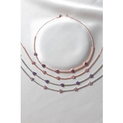 Daisy 925 Gümüş Zirkon Taşlı Choker/Kolye