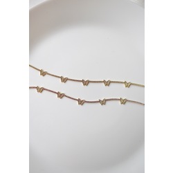 Pave Butterfly Choker 925 Gümüş