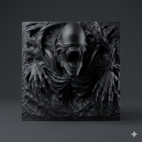  3D - Back Panel (Xenomorph) 10X10