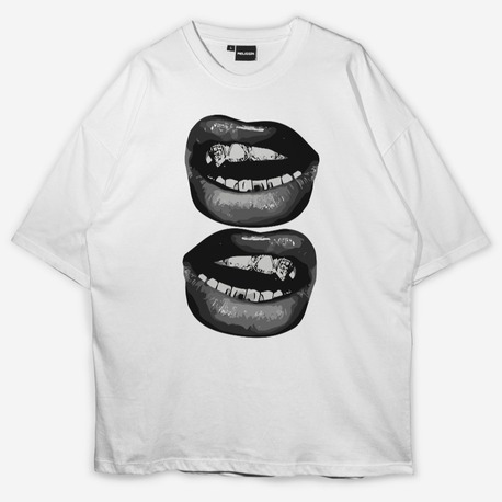 Dudak Baskılı Oversize T-shirt