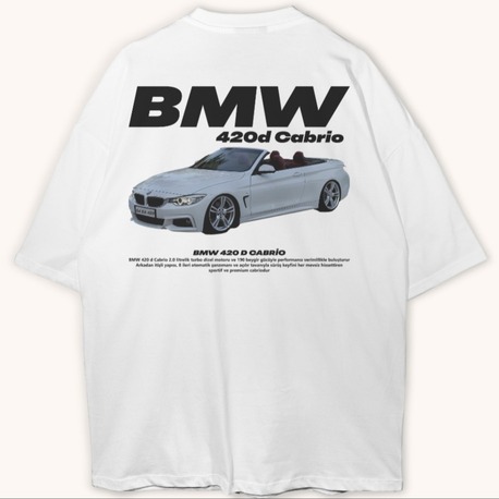 Kişiye özel Araç Tasarım Baskılı Oversize T-shirt 