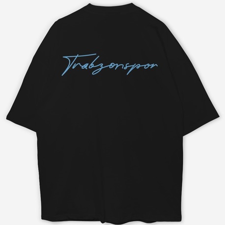 Trabzonspor Baskılı Oversize siyah T-shirt