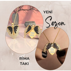 Kanatlı Kalp Kolye