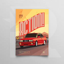 BMW E30 M3 – Premium Poster (A4)