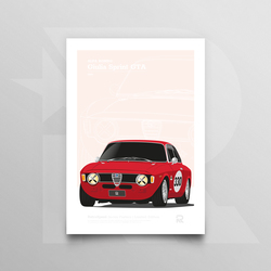 Alfa Romeo Giulia Sprint GTA –Premium Poster (A4)