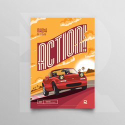 Mazda Mx5 Miata Roadster Na – Premium Poster (A4)