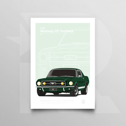 Ford Mustang GT Fastback – Premium Poster (A4)