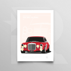 Mercedes-Benz 300 SEL 6.8 AMG – Premium Poster (A4)