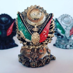 gold osmanlı devlet arması biblosu, osmalı tuğrası biblosu