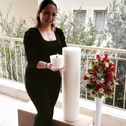 büyük kule mum, 50 cm 3 fitilli dekoratif dev mum