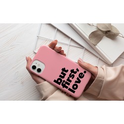 BUT FIRST LOVE PEMBE KILIF