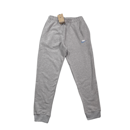 Yeni Sezon %100 Pamuk Mavi Logo Nike Original Club Fleece Eşofman Altı/ Gri