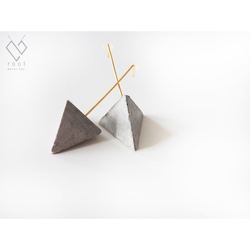Concrete Triangle Earring |Beton Üçgen Küpe
