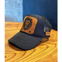 Hakiki Deri Patch Şapka - Aslan