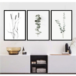 3’lü Natural Çerçeveli Poster Set