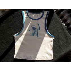 Death of Socrates Cyanotype Crop Top