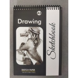 Çizim Defteri Sketchbook, Sketchpad  A5 Spiralli 