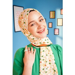 Fleur Pamuk Şal Yeşil