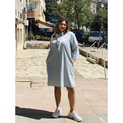 İthal İtaly çizgili elbise