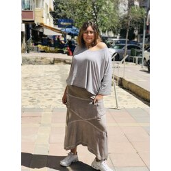 Aslı haki yeşil bluz standart 