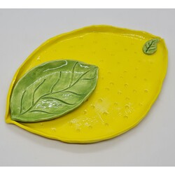 limon tabak el yapımı seramik 
