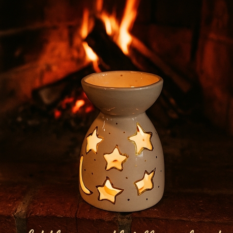 Altın yaldızlı tealight, mumluk, buhurdanlık 