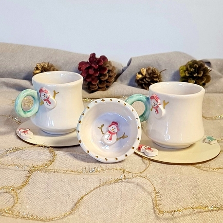 yılbaşı Türk kahve fincanı 2 kişilik 